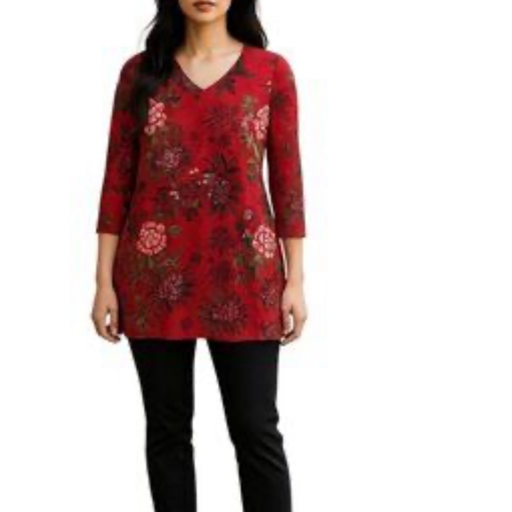 The Pioneer Woman Red Floral blouse
